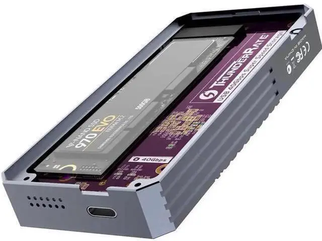 Alt view image 5 of 5 - Vszerda USB 4.0 SSD Enclosure 40Gbps M.2 NVMe 2280 to USB-c Solid State Drive Case Compatible with Thunderbolt4/3 USB 3.2/3.1/3 (TB-2464)