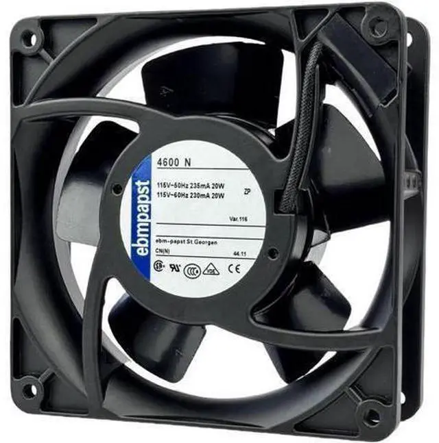 Main image of for ebmpapst 4600N Axial Fan115V 12038 Industrial Cooling Fan All-Metal Heat-Resistant Cooling Fan 4600N, 2-Pin 20W