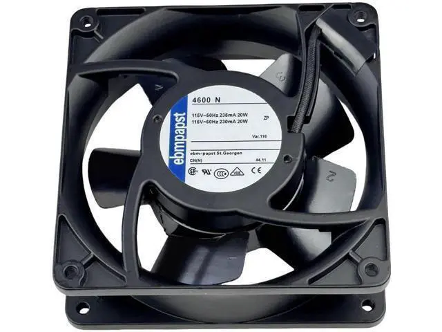Alt view image 5 of 7 - for ebmpapst 4600N Axial Fan115V 12038 Industrial Cooling Fan All-Metal Heat-Resistant Cooling Fan 4600N, 2-Pin 20W