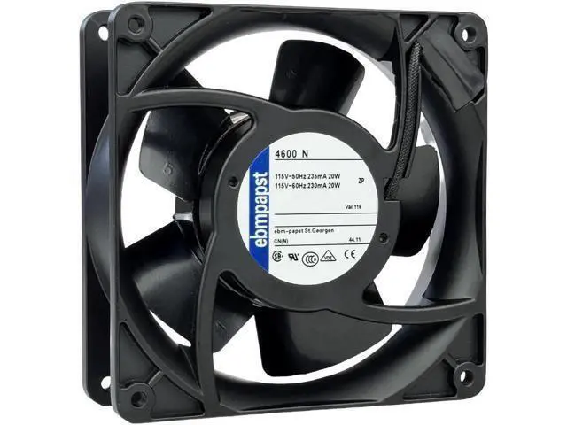 Alt view image 6 of 7 - for ebmpapst 4600N Axial Fan115V 12038 Industrial Cooling Fan All-Metal Heat-Resistant Cooling Fan 4600N, 2-Pin 20W