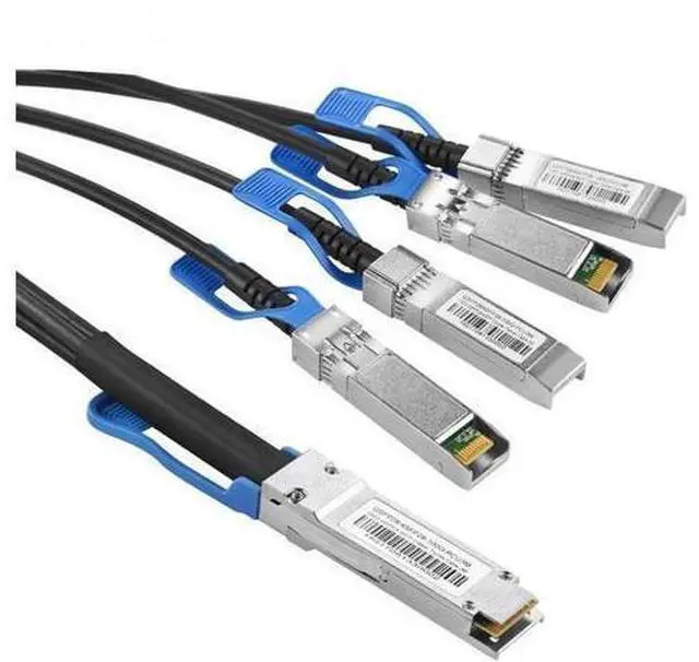 Alt view image 3 of 3 - 100Gbps QSFP28 To 4xSFP28 Breakout Cable High Speed DAC Fiber Cable 6.6FT/2m