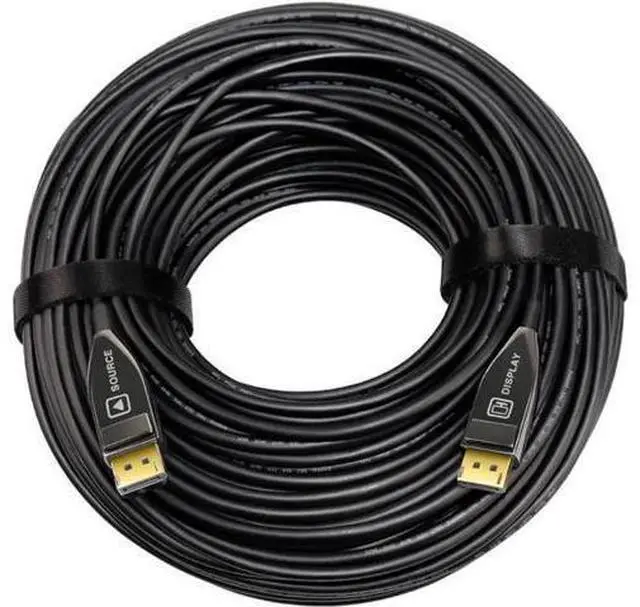 Alt view image 4 of 5 - Vszerda DP 1.4 Fiber Optic AOC Cable,DisplayPort to DisplayPort 8k@60HZ 4K@144Hz Male to Male Cable - (DP to DP Cable) Black - 82 ft/ 25m