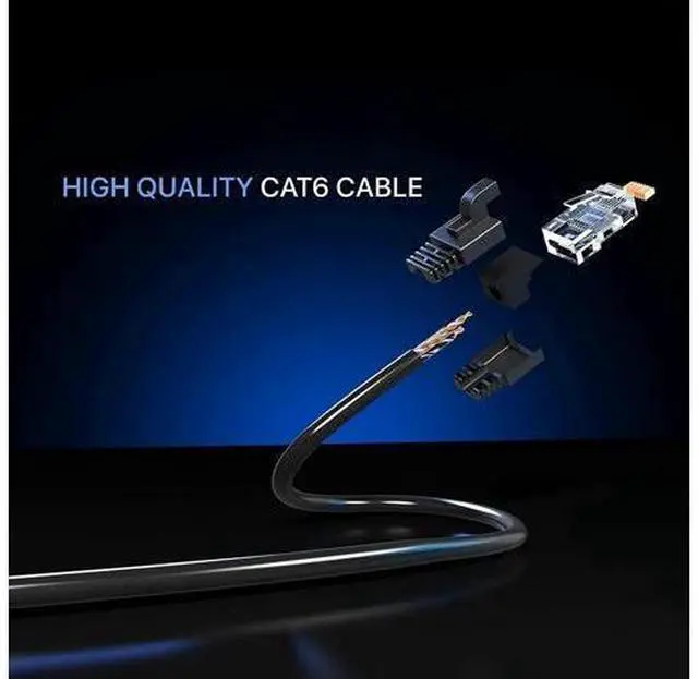 Alt view image 2 of 6 - Ethernet Cable 300 ft CAT6 High Speed Internet Network LAN Cable Cord, Outdoor Waterproof (Black)