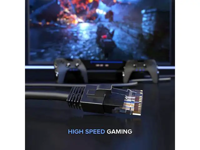 Alt view image 3 of 6 - Ethernet Cable 300 ft CAT6 High Speed Internet Network LAN Cable Cord, Outdoor Waterproof (Black)