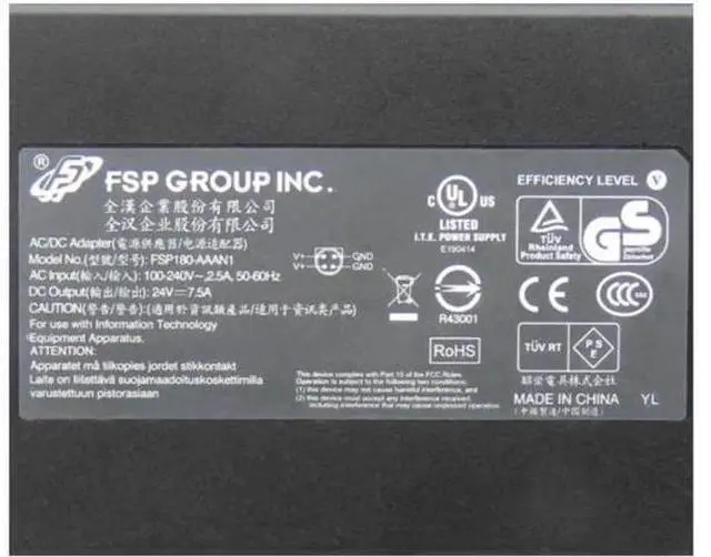 Alt view image 2 of 2 - 24V 7.5A 180W 4PIN FSP FSP180-AAAN1 FSP180-AAAN2 AC Switching Power Adapter For Laptop Power Supply Charger