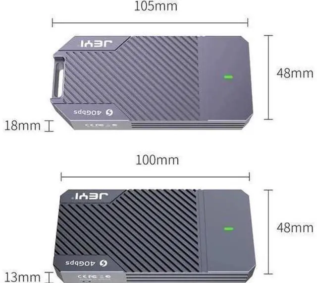 Alt view image 4 of 6 - USB 4.0 SSD Enclosure 40Gbps M.2 NVMe 2280 to USB-c Solid State Drive Case Compatible with Thunderbolt4/3 USB 3.2/3.1/3 (TB-2464)