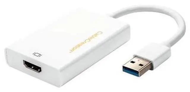 Main image of USB HDMI Adapter with DisplayLink Chip, USB 3.0 to HDMI External Display Graphics Adapter Compatible with Windows 10/8.1/8/7 and MacOS, White