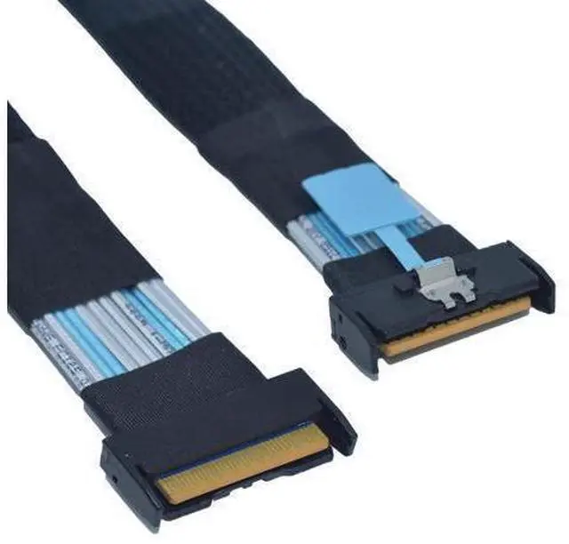 Alt view image 4 of 5 - Vszerda PCIe 5.0 MCIO x8 to 2 EDSFF E1 E3 Cable for E1.S E1.L E3.S E3.L SSD with 15P Power, 2.1ft(65 cm)