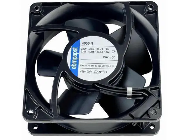 Alt view image 7 of 7 - for ebmpapst Cooling Fan 4650N, All Metal High Temperature Resistant Axial Cooling Fan 2-Pin 120x120x38mm AC 230V 50/60Hz 0.12A