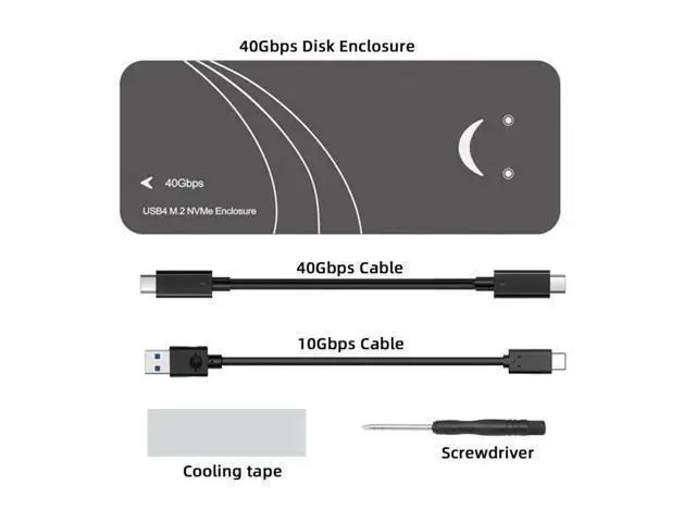 Alt view image 7 of 7 - Vszerda USB4.0 Type-C USB4 40Gbps to PCI-E 4.0 X4 SSD NVME NGFF M-Key Enclosure USB-C 20Gbps ASM2464 Chipset