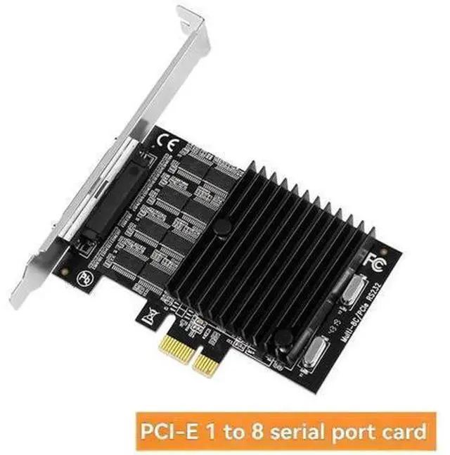 Alt view image 7 of 7 - Vszerda PCIE To 8-Port RS232 Expansion Card PCI-E 8-Port DB9 Serial Card 8-Chipset PCI-Express Control Card COM Card
