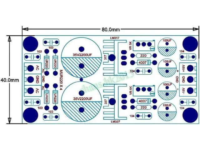 Alt view image 4 of 7 - LM337 DC Adjustable Regulated Power Supply Board: Positive and Negative Regulated Power Supply Adjustable Module XR-103 (10Pcs)