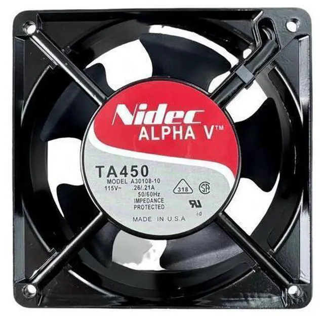 Main image of JAENFONG for NIDEC A30108-10 TA450 115V 0.26/0.21A 12038 Cooling Fan,120X120X38mm Cabinet Cooling Fan, 50/60Hz axial Fan A30108-10 BTH Connector