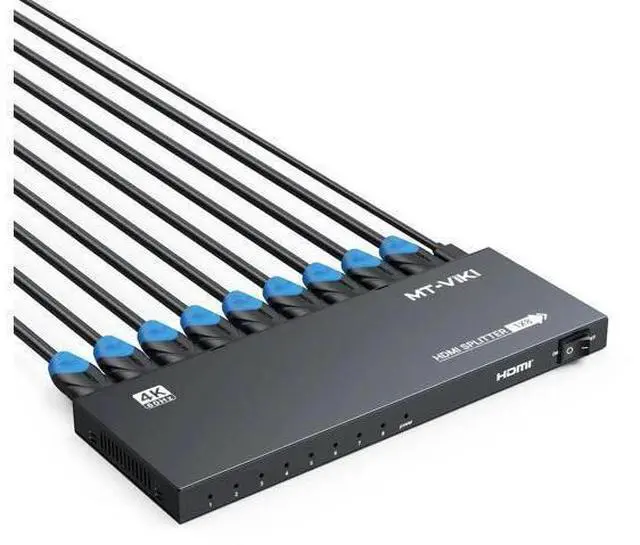 Alt view image 2 of 7 - MT-VIKI HDMI Splitter 4K@60Hz, HDMI Splitter 1 in 8 Out, RGB 4:4:4, HDMI2.0b, HDCP2.2, 18Gbps, Full UHD Distributor for PS4 Fire Stick HDTV