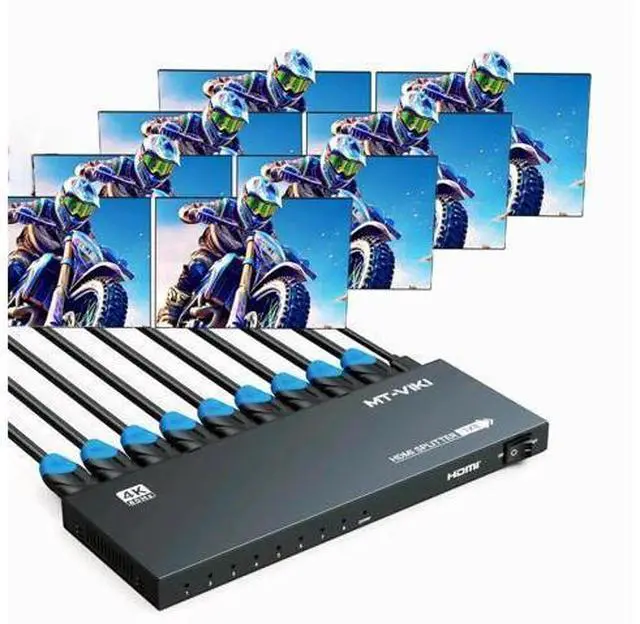 Main image of MT-VIKI HDMI Splitter 4K@60Hz, HDMI Splitter 1 in 8 Out, RGB 4:4:4, HDMI2.0b, HDCP2.2, 18Gbps, Full UHD Distributor for PS4 Fire Stick HDTV