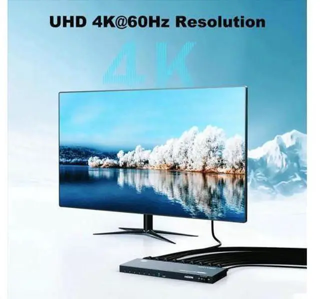 Alt view image 6 of 7 - MT-VIKI HDMI Splitter 4K@60Hz, HDMI Splitter 1 in 8 Out, RGB 4:4:4, HDMI2.0b, HDCP2.2, 18Gbps, Full UHD Distributor for PS4 Fire Stick HDTV