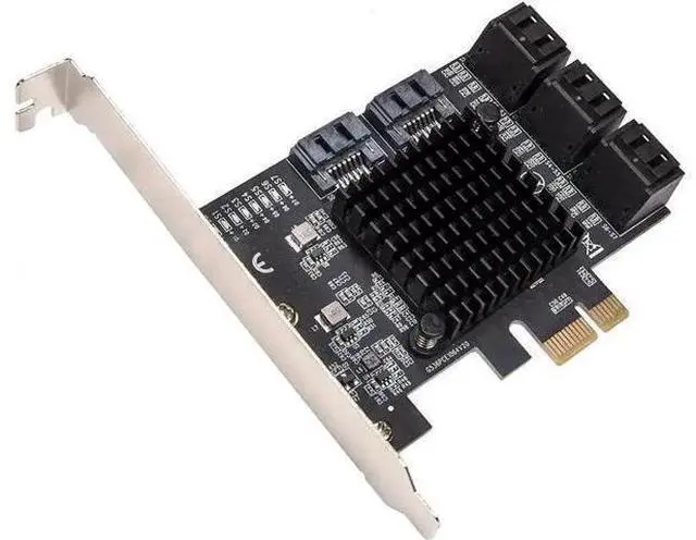 Main image of Vszerda 8 Port SATA III to PCIe 3.0 x1 Non-RAID Expansion Card Dual ASM1064 Genuine 6.0bps with 8 Drives Attached Low Profile Bracket, SI-PEX40165