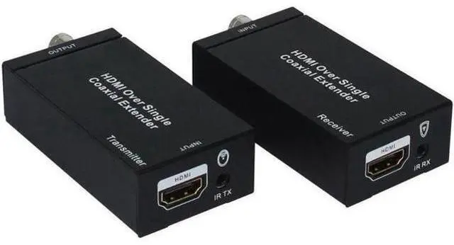 Main image of 1080P HDMI Over Single Coaxial Extender (Transmitter + Receiver) with IR Coaxial Cable, Signal Range up to 100m