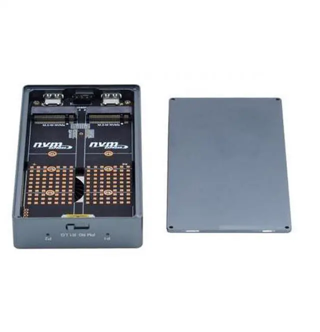 Main image of Vszerda USB4.0 20Gbps Dual NVME M.2 NGFF M-Key to USB-C Type-C Raid0 Raid1 JBOD Big Enclosure with Fan Raid0 Hyper Adapter