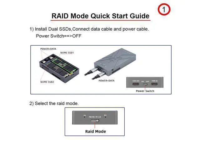 Alt view image 6 of 7 - Vszerda USB4.0 20Gbps Dual NVME M.2 NGFF M-Key to USB-C Type-C Raid0 Raid1 JBOD Big Enclosure with Fan Raid0 Hyper Adapter