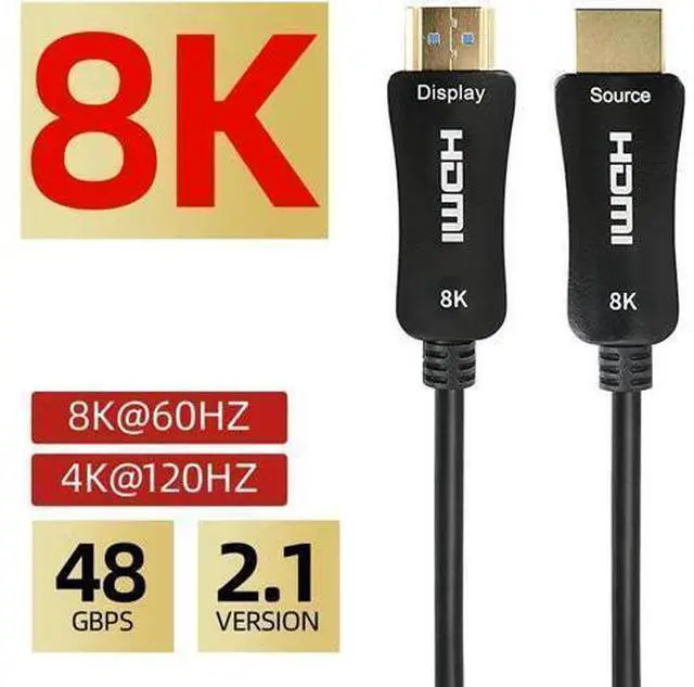 Main image of 8K HDMI Fiber Optic Cable 65ft, 4K120 8K@60Hz HDMI 2.1 Cable, Long HDMI Cable 48Gbps Ultra High Speed Slim HDMI Optical Audio Cable, eARC HDR10 HDCP 2.2 Compatible with PS5 Xbox TV Projector