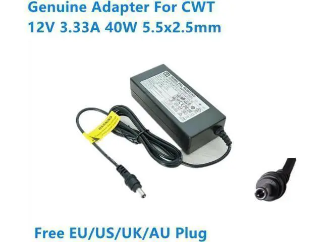 Alt view image 2 of 2 - Vszerda 12V 3.33A 40W 5.5x2.5mm KPL-040F-VI KPL-040F AC Adapter For CWT Power Supply Charger