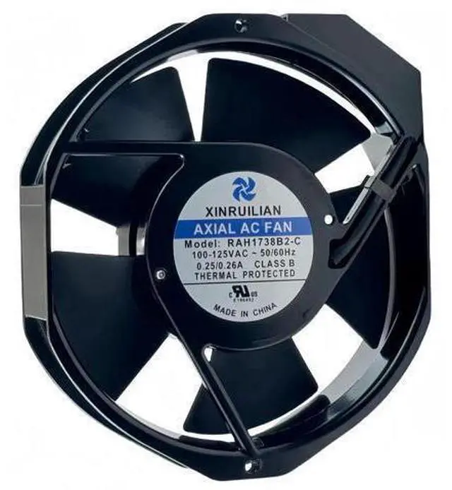 Main image of Vszerda for XINRUILIAN RAH1738B2-C Cooling Fan 100-125VAC 0.25/0.26A 50/60Hz 172x150x38mm 172mm Cabinet Cooling Fan 2-pin