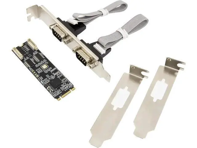Alt view image 4 of 4 - Vszerda 2 Port RS-232 DB9 Serial M.2 B+M Key Controller Card SI-ADA15069