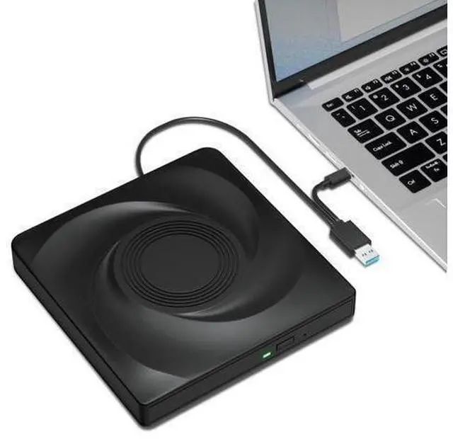 Main image of Vszerda External Blu-ray Drive, USB 3.0 Type-C Optical External DVD Drive Burner, External Bluray Burner Compatible with Windows/MacOS/Linux Laptop Desktop