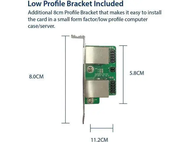 Alt view image 5 of 6 - Vszerda Dual 2.5 Gigabit M.2 M+B Key Ethernet Network Expansion Card