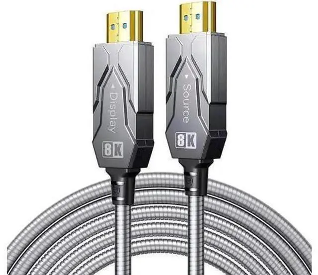 Main image of Fiber Optic HDMI 2.1 Cable 16.4 FT, in Wall - 48Gbps Outdoor Armoured HDMI 2.1 Cable 8K@60Hz,4K@120Hz Dynamic HDR, eARC for RTX 3080/3090 Xbox Series X PS5 Denon AV Receiver L-G Sam-sung S-ony TV