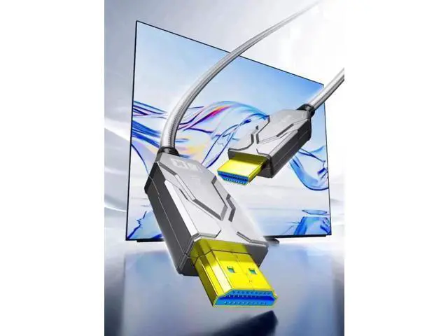 Alt view image 3 of 7 - Fiber Optic HDMI 2.1 Cable 16.4 FT, in Wall - 48Gbps Outdoor Armoured HDMI 2.1 Cable 8K@60Hz,4K@120Hz Dynamic HDR, eARC for RTX 3080/3090 Xbox Series X PS5 Denon AV Receiver L-G Sam-sung S-ony TV