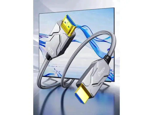 Alt view image 7 of 7 - Fiber Optic HDMI 2.1 Cable 16.4 FT, in Wall - 48Gbps Outdoor Armoured HDMI 2.1 Cable 8K@60Hz,4K@120Hz Dynamic HDR, eARC for RTX 3080/3090 Xbox Series X PS5 Denon AV Receiver L-G Sam-sung S-ony TV