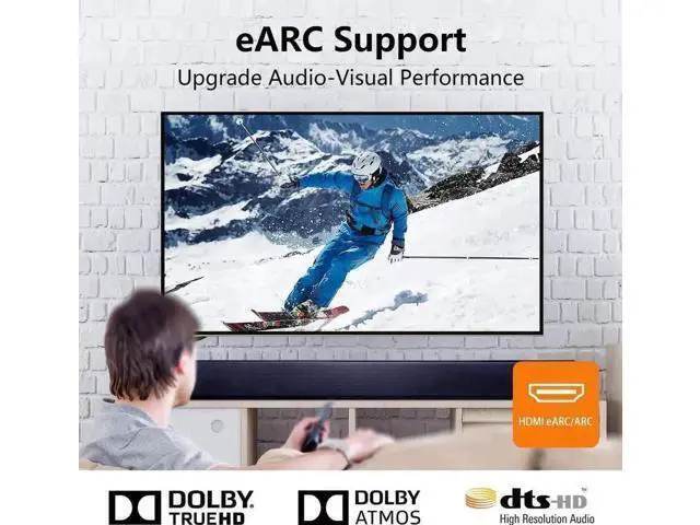 Alt view image 4 of 7 - Fiber Optic HDMI 2.1 Cable 16.4 FT, in Wall - 48Gbps Outdoor Armoured HDMI 2.1 Cable 8K@60Hz,4K@120Hz Dynamic HDR, eARC for RTX 3080/3090 Xbox Series X PS5 Denon AV Receiver L-G Sam-sung S-ony TV