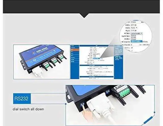Alt view image 2 of 7 - USR-N540 RS232 to Ethernet RS485 to RJ45 RS422 to TCP IP Converter