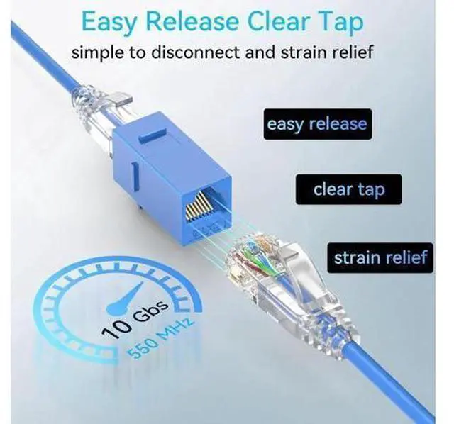 Alt view image 3 of 6 - Cat6a Patch Cables Slim 2ft (24 Pack), Flexible Cat6 Ethernet Patch Cable 10G 550MHZ, 28AWG Pure Copper Cat6 Patch Cable for Network Cabinet, Cat 6 Patch Cable Blue