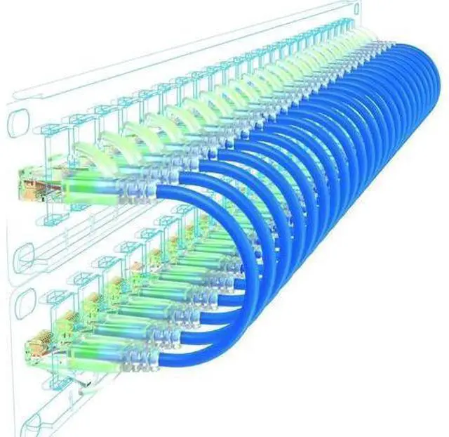 Main image of Cat6a Patch Cables Slim 2ft (24 Pack), Flexible Cat6 Ethernet Patch Cable 10G 550MHZ, 28AWG Pure Copper Cat6 Patch Cable for Network Cabinet, Cat 6 Patch Cable Blue