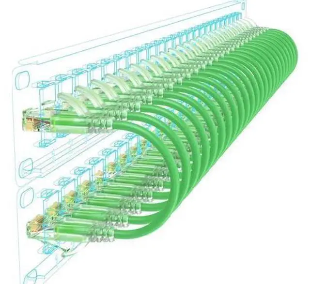 Main image of Vszerda Cat6a Patch Cables Slim 3ft (24 Pack), Flexible Cat6 Ethernet Patch Cable 10G 550MHZ, 28AWG Pure Copper Cat6 Patch Cable for Network Cabinet, Cat 6 Patch Cable Green