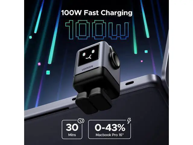 Alt view image 4 of 7 - UGREEN Uno 100W USB C Charger, Nexode 4-Port GaN Charger Compact Fast USB C Power Adapter for MacBook Pro/Air 2025, iPad Pro, iPhone 17 Pro, Galaxy S25 Ultra, Pixel 10, Steam Deck, ROG Ally