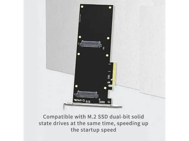 Alt view image 3 of 4 - JAENFONG PCIE Riser U.2 to PCI Express3.0 X4 X8 Expansion Card Adapter Interface Gen3 Transfer Card Hard Drive Computer Components Expansion for Server U.2 NVMe SSD (Pcie to U.2 Dual Disk)