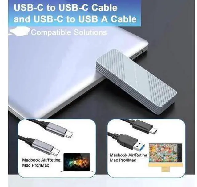 Alt view image 6 of 7 - JAENFOUSB C 3.2 MacBook SSD Enclosure for 12+16 PIN MacBook SSDs, Apple SSD Enclosure Adapter Supports for MacBook Pro,MacBook Air, Mac Pro, iMac from 2013 to 2017 Original Enclosure, with M.2 Adapter