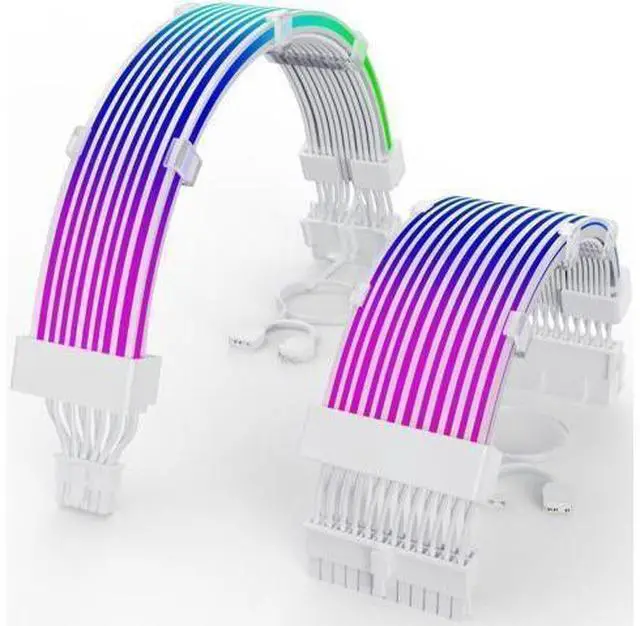 Main image of Vszerda RGB 12VHPWR Cable Set,ARGB PSU Extension of Soft LED Strip Include 24Pin ATX,16 Pin to 2×8 Pin GPU Power Supply Cables for RTX 5090 5080 4080 PC Custom