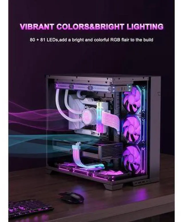 Alt view image 3 of 7 - Vszerda RGB 12VHPWR Cable Set,ARGB PSU Extension of Soft LED Strip Include 24Pin ATX,16 Pin to 2×8 Pin GPU Power Supply Cables for RTX 5090 5080 4080 PC Custom