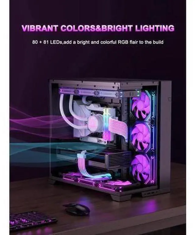 Alt view image 7 of 7 - Vszerda RGB 12VHPWR Cable Set,ARGB PSU Extension of Soft LED Strip Include 24Pin ATX,16 Pin to 2×8 Pin GPU Power Supply Cables for RTX 5090 5080 4080 PC Custom
