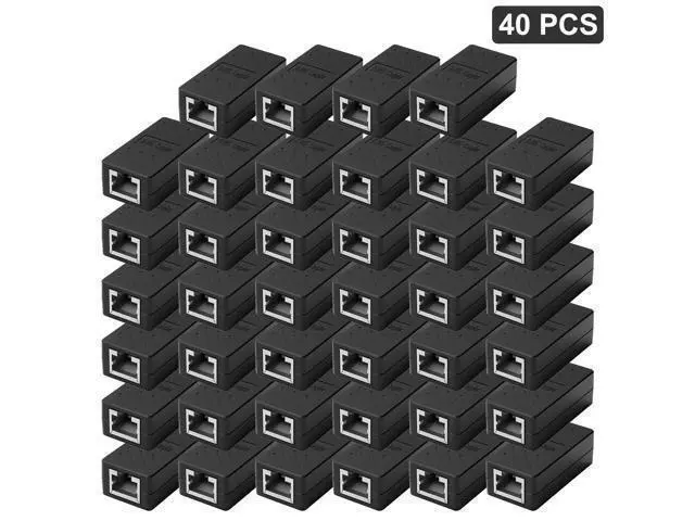 Alt view image 2 of 7 - Vszerda 40 PCS Gigabit RJ45 Coupler, Ethernet Extender Connector in Line Coupler for Cat8/Cat7/Cat6/Cat5e/Cat5 Ethernet Cable Extender Adapter Female to Female (Black)