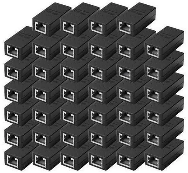 Main image of Vszerda 40 PCS Gigabit RJ45 Coupler, Ethernet Extender Connector in Line Coupler for Cat8/Cat7/Cat6/Cat5e/Cat5 Ethernet Cable Extender Adapter Female to Female (Black)