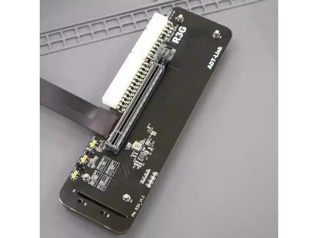 Alt view image 5 of 5 - Vszerda M.2 M Key NVMe External Graphics Card Stand Bracket 64Gbs Full Speed with PCIe 4.0 x4 Riser Cable R43SG Upgraded for Graphics Card 1660 Above (50CM K43SG)