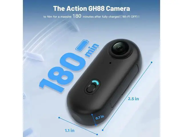 Alt view image 3 of 7 - 64GB FHD 1080P Mini Body Camera, Wearable Action Body Cam, Thumb Size Hands Free Recording Body Worn Camera, Premium Portable Camcorder Mount Anywhere for Pet Walking, Work, Travel (Black)