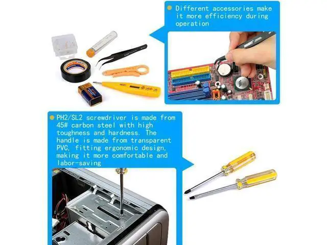 Alt view image 5 of 6 - Vszerda Network Tool Kit Set of 17 Ethernet Cable Crimper Punch Down Tool RJ45 Crimp Tool Kit 8P8C 4P4C 6P6C Connectors RJ45 RJ11 Lan Cat5 Cat6 Cable Tester