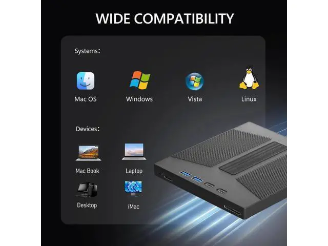 Alt view image 3 of 7 - 7 in 1 External Blu Ray Drive, External Blueray/DVD Drive for PC Support 100G Disc Read&Write, USB 3.0&Type-C Blu Ray Burner with SD/TF Port, Compatible with Windows MacOS Linux Laptop Desktop